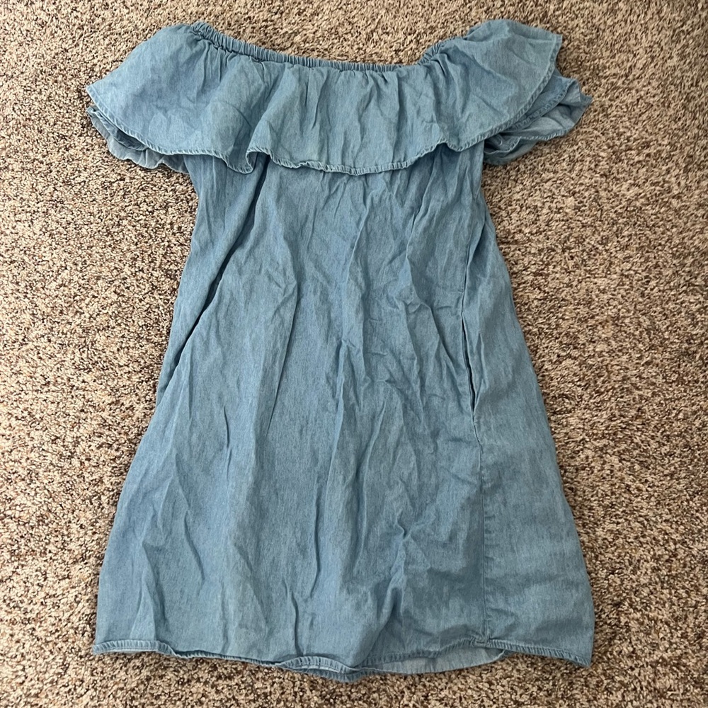 Off the shoulder denim dress